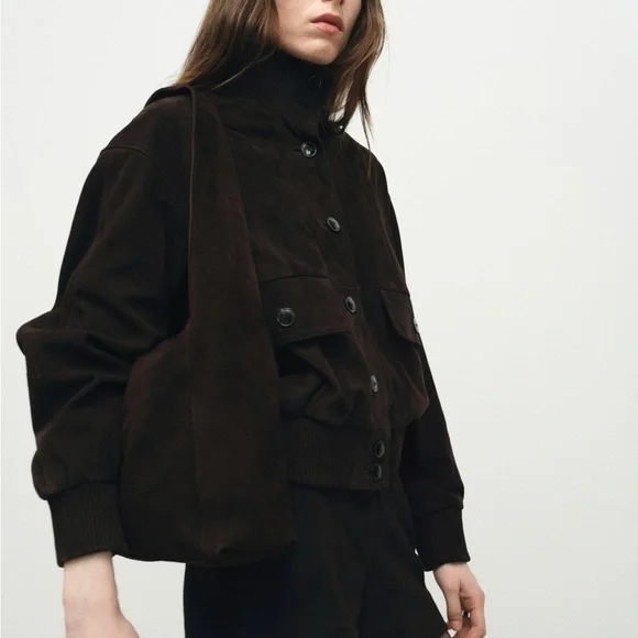 Mango 100% Suede Shopper Bag - Picture 2 of 8